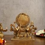 Pure Brass Superfine Panchmukhi Hanuman Blessing Statue 10" | 4.8 kg Finely Detailed | Invoke Divine Blessings | 9" Width, 5" Depth | Spiritual Elegance